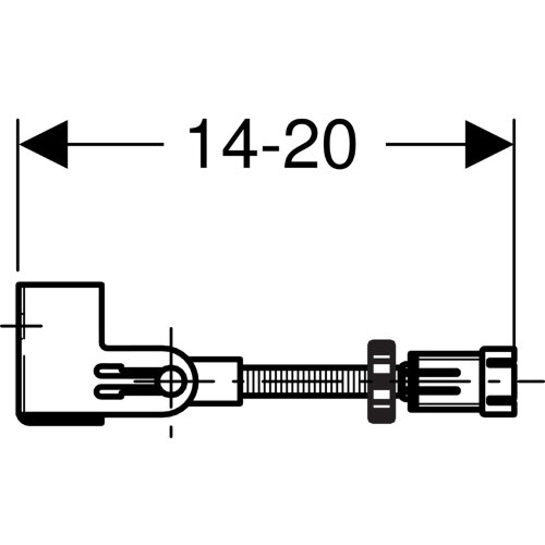 Комплект крепления к стене Geberit Duofix для отдельного монтажа, угловой