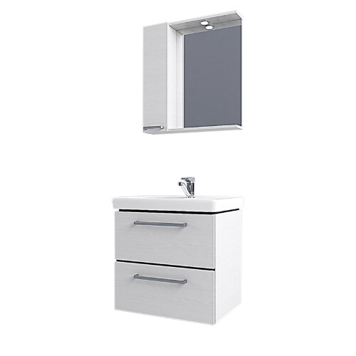 Тумба под раковину AQUATON РОНДА 55 подвесная, дуб светлый (1A207601RSC20)