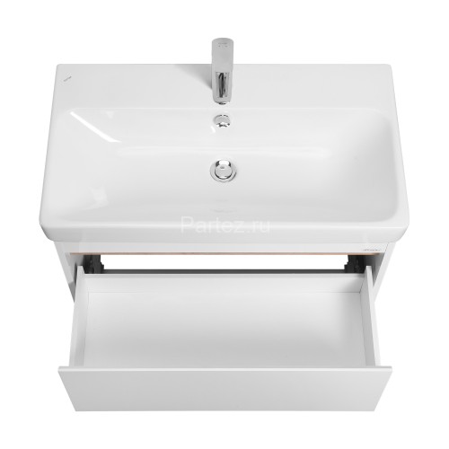 Тумба под раковину Акватон Марти 80 см, подвесная, цвет белый (1A283201MY010)