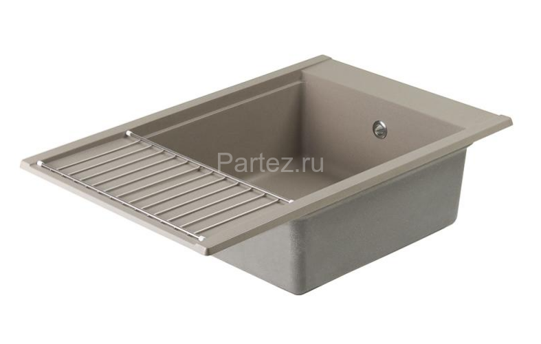 Кухонная мойка AQUATON Делия 78, серый шелк (1A715132DE250)