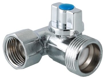 Кран шаровой для стиральной машины трехходовой 1/2"x3/4"x1/2" VALTEC