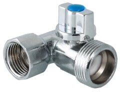 Кран шаровой для стиральной машины трехходовой 1/2"x3/4"x1/2" VALTEC