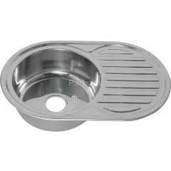 Мойка 7750 U N 0,6/160 врезная овальная с сифоном (122a N*12)