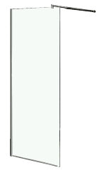 Душевая перегородка LORANTO Walk-in 110х200 регулируемый кронштейн 80-100, прозрачное стекло 8 мм, профиль хром (CS-L1020 110)