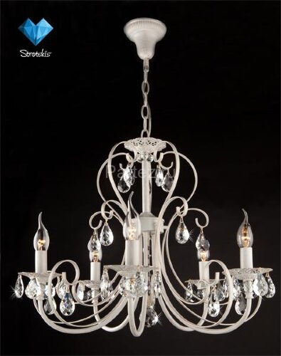 Подвесная люстра Eurosvet 3305/5 белый с золотом