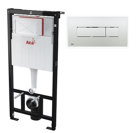 Комплект инсталляция Alcadrain 3v1 с хром кнопкой (SET 3v1 AM101/1120 RU+M371-0001)