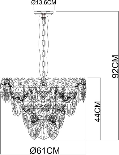 Подвесная люстра Arte Lamp A4078LM-9CC