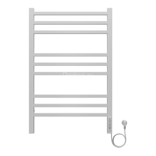 Полотенцесушитель электрический AZARIO ANCONA 500/800 квадрат, 9 секций, диммер справа, белый (AZ718
