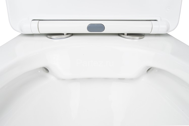 Унитаз-компакт Azario FRETTA SQUARE 650х340х790 напольный, безободковый с бачком и сиденьем микролиф