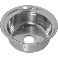 Мойка 510 N 0,6/170 врезная  круглая  с сифоном  (018N*16)