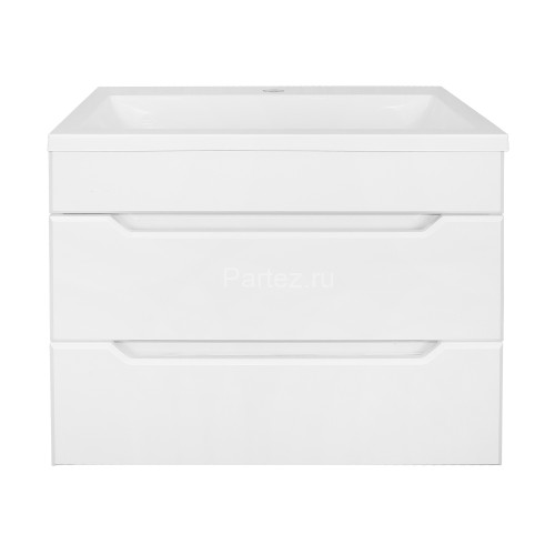 Комплект тумба Loranto Палермо 60/2 600х400х500 подвесная, с раковиной Люнокс 60, белый (CS00093187)