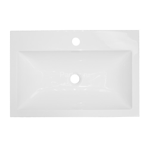 Комплект тумба Loranto Палермо 60/2 600х400х500 подвесная, с раковиной Люнокс 60, белый (CS00093187)