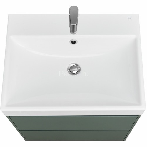 Тумба под раковину Roca Ona 600 подвесная, 2 ящика, зеленый матовый (A857613513)