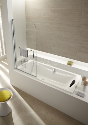 Шторка для ванны распашная Jacob Delafon Odeon Up 80х145 цвет профиля хром (E4932-GA)