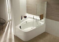 Шторка для ванны распашная Jacob Delafon Odeon Up 80х145 цвет профиля хром (E4932-GA)