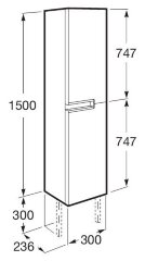 Шкаф - колонна Roca VICTORIA NORD, Ice Edition