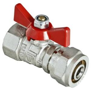 Кран шаровой обжимной D16x1/2" ВР баб. VALTEC