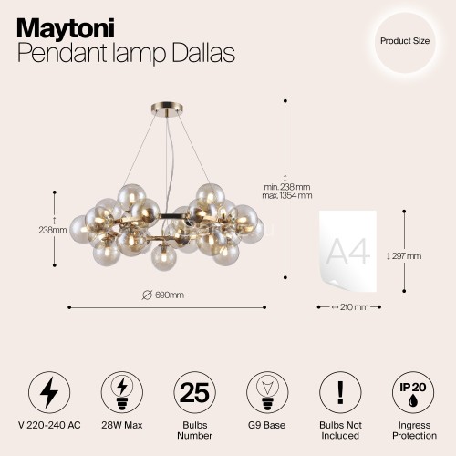 Подвесной светильник Maytoni MOD548PL-25G