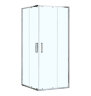 Душевое ограждение Loranto NEO 90x90x190 прозрачное закаленное стекло 5 мм, профиль серебро, без поддона (CS-21809)