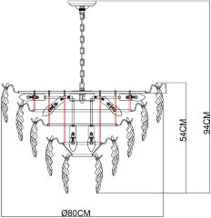 Подвесная люстра Arte Lamp A4070LM-12GO