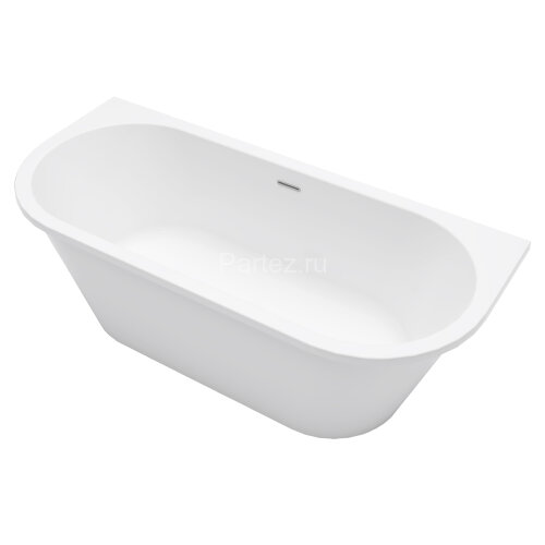 Ванна акриловая Azario ELCON 1700x750x580 пристенная, в комплекте с сифоном и металлической рамой (E