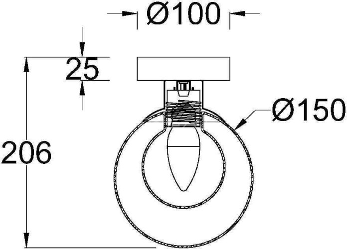 Настенно-потолочный светильник Maytoni MOD521WL-01G1