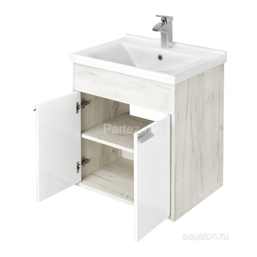 Тумба под раковину AQUATON подвесная, дуб крафт (1A237301FAX10)