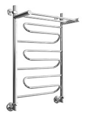 Полотенцесушитель водяной ДВИН FW лесенка 80/50 с полкой , полированный (4627086025589)