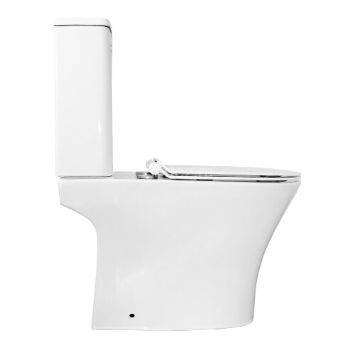 Унитаз-компакт Azario Verde 650х380х790 напольный, безободковый, с быстросъемным сиденьем микролифт 