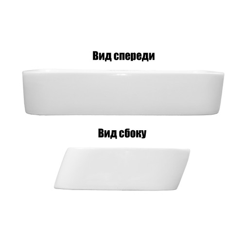 Раковина-чаша Azario 600х390х120 накладная, овальная, белый глянец (AZ-2243-B)