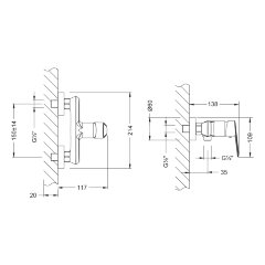 Смеситель Lemark Point LM0303C для душа