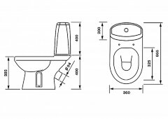 Унитаз-компакт Лея Премиум, сиденье с микролифтом, белый (41301130315)