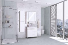 Зеркало-шкаф AQUATON РИКО 80 Белый/Ясень Фабрик (1A215302RIB90)