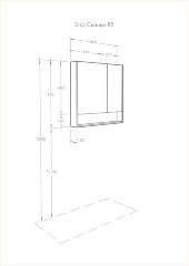 Зеркало-шкаф AQUATON Сканди 90 дуб верона (1A252302SDB20)