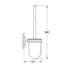 Ёрш для унитаза Grohe Essentials стекло, хром (40374001)