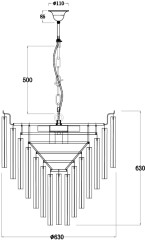 Подвесная люстра Garda Decor 20MD3373-9