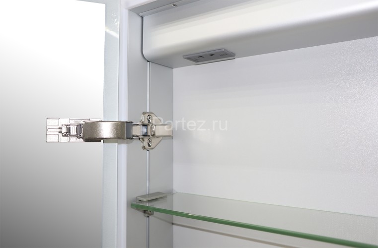 Зеркало-шкаф AZARIO Alliance 800х120х700 правый, с подсветкой, механическая кнопка, алюминиевый корп