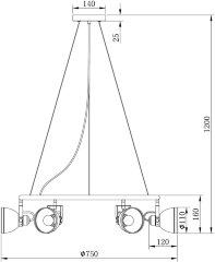 Подвесная люстра Freya FR4003PL-06W