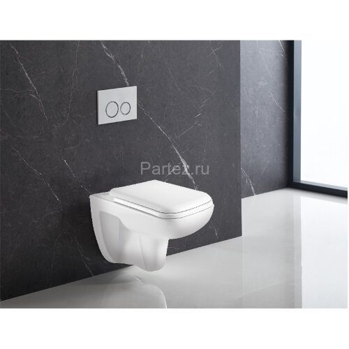 Сет LORANTO Инсталляция + Azario Pavia (квадратный) подвесной безободковый унитаз с сидением микроли