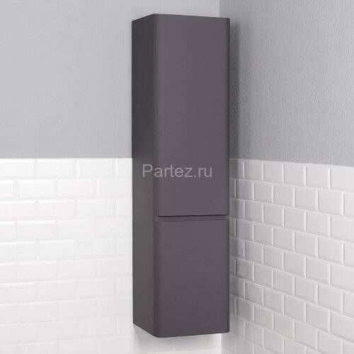 Пенал подвесной Итана Roberto 40 400х350х1550 правый, графит (CS00083702)