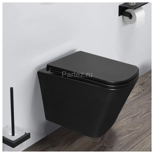 Унитаз подвесной Azario Teramo 490х345х355 (квадратный) безободковый с системой антивсплеск (Торнадо