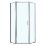 Душевое ограждение Azario RICHMOND 1000х1000х2000 5-угольный, БЕЗ ПОДДОНА, прозрачное стекло 6 мм, профиль серебро (AZ-NAG3231 1000)