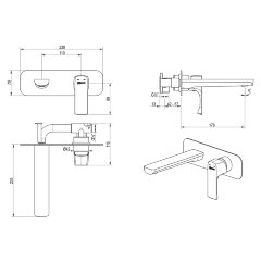 Смеситель Lemark Ursus LM7226BG для раковины встраиваемый