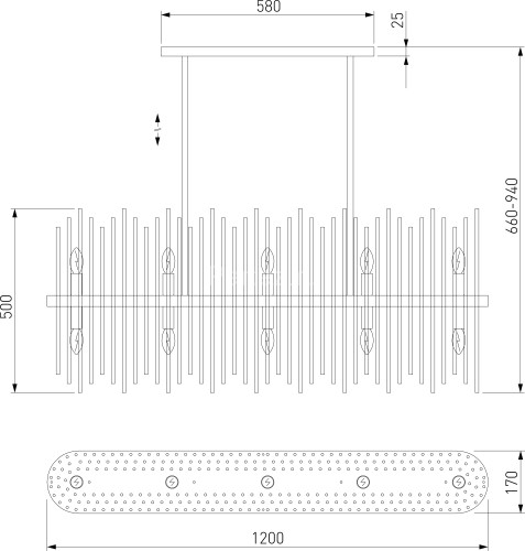 Подвесная люстра Bogate's 486/10
