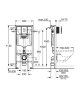 Инсталляция Grohe Rapid SL для унитаза с клавишей смыва Хром (38929000)