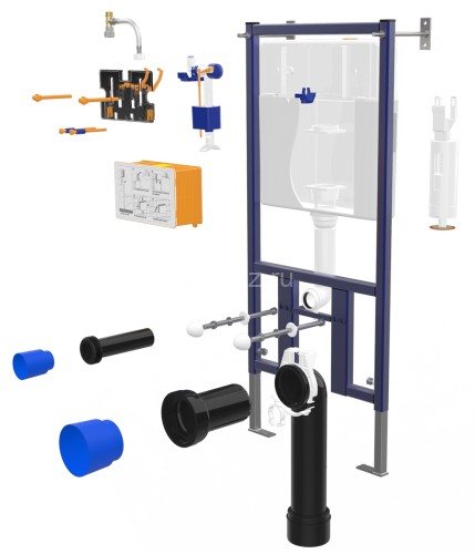 Сет LORANTO^ Инсталляция + Унитаз подвесной ESTER 360х485х320 с системой смыва Tornado, в комплекте