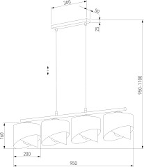 Подвесной светильник TK Lighting 4822 Grant White