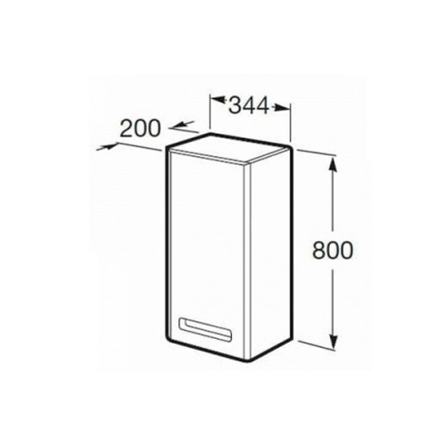 Roca THE GAP Шкафчик левый, белый глянец