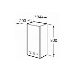 Roca THE GAP Шкафчик левый, белый глянец