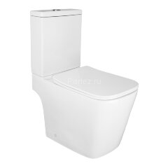 Унитаз-компакт Azario Ferra 365х650х785 напольный, безободковый, с быстросъемным сиденьем микролифт 